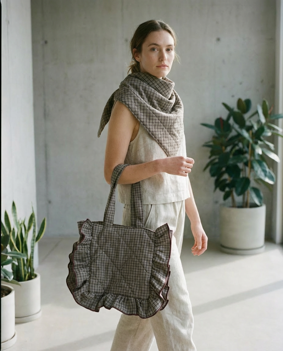 Pack Copenhagen caqui · Bolso y capa a conjunto