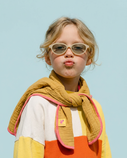 Muselina de algodón orgánico CURRY & FUCSIA