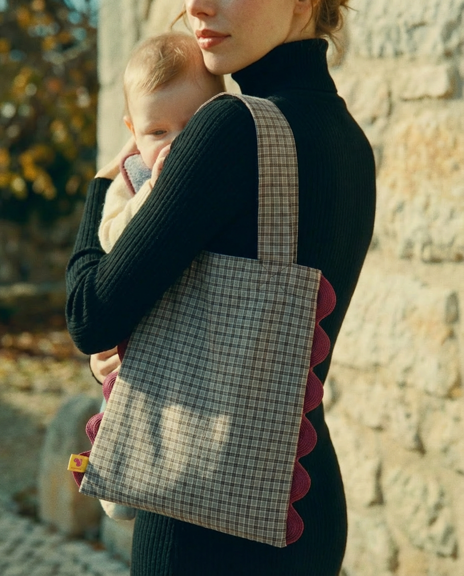 Tote Portobello cuadros caqui