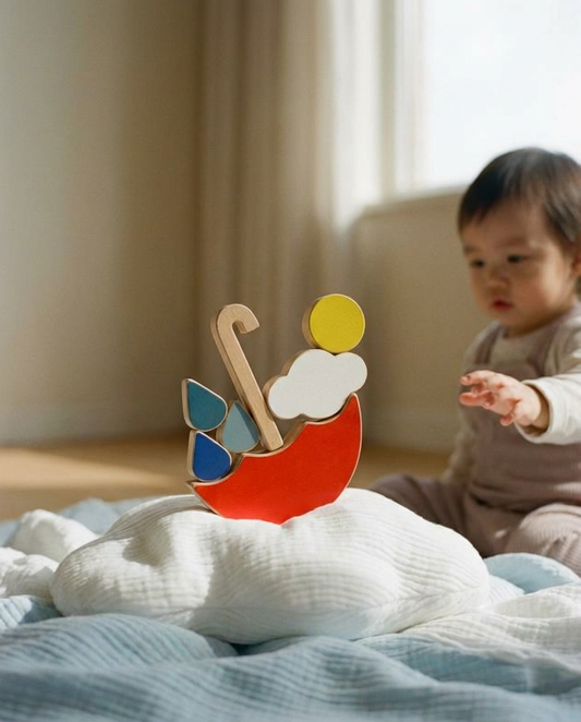 Juguete de madera Paraguas Rojo