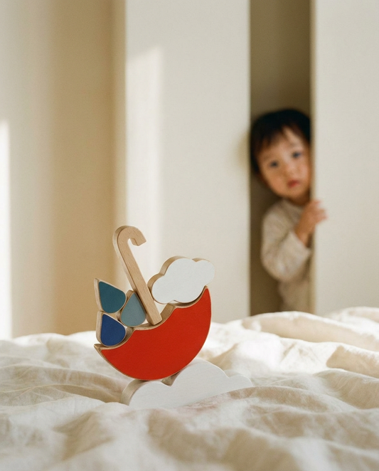 Juguete de madera Paraguas Rojo