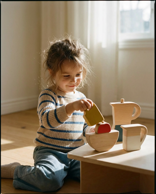 Juguete de madera "En la cocina"