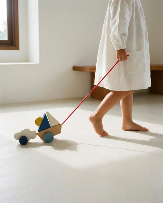 Juguete de madera "BARCO Y NUBE"