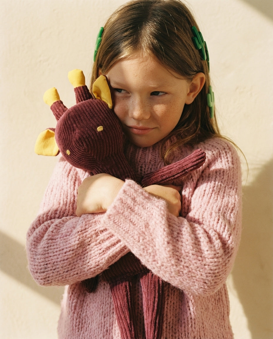 Theodora the Red and Fuchsia Giraffe Large 