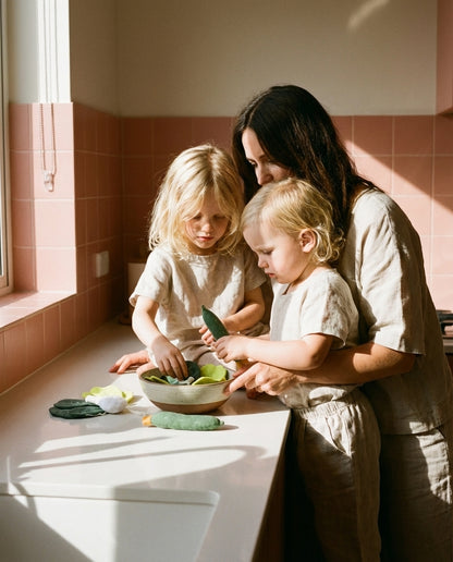 "Let's make a salad" fabric toy (4 pieces)
