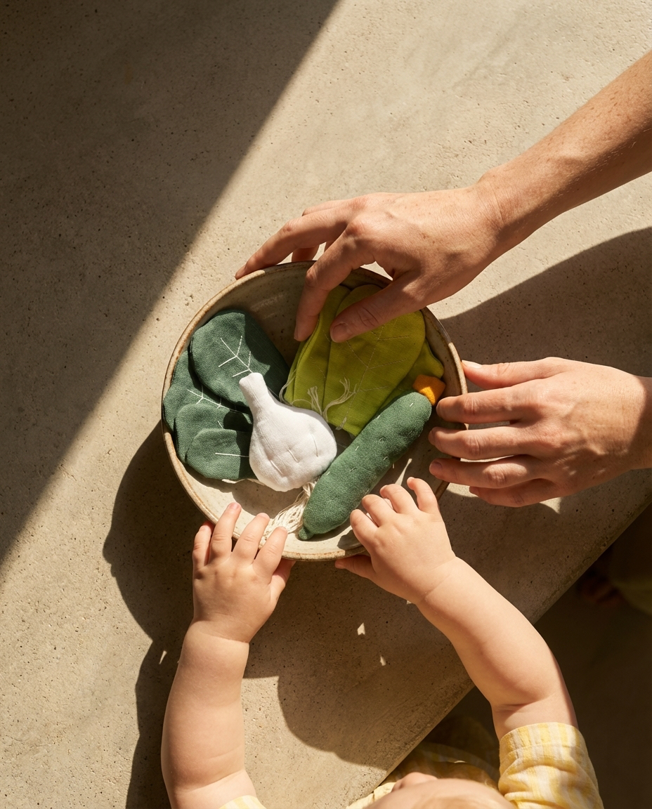 "Let's make a salad" fabric toy (4 pieces)