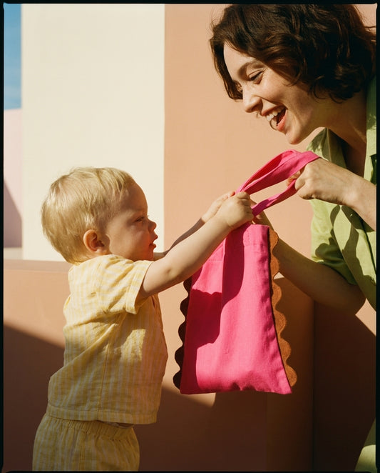 Bolso TEDDY fucsia · Versión mamá