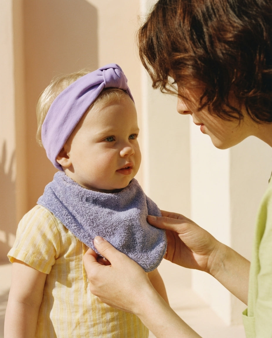 Cotton terry cloth bandana bib (available in 3 colors)
