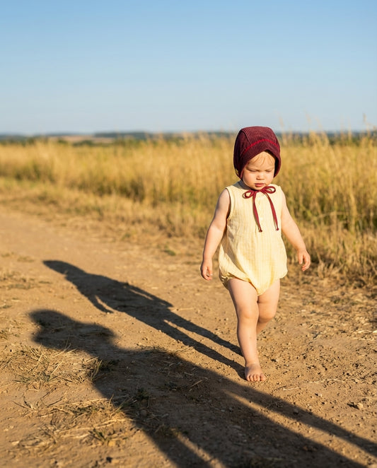 Bonnet bebé pana granate