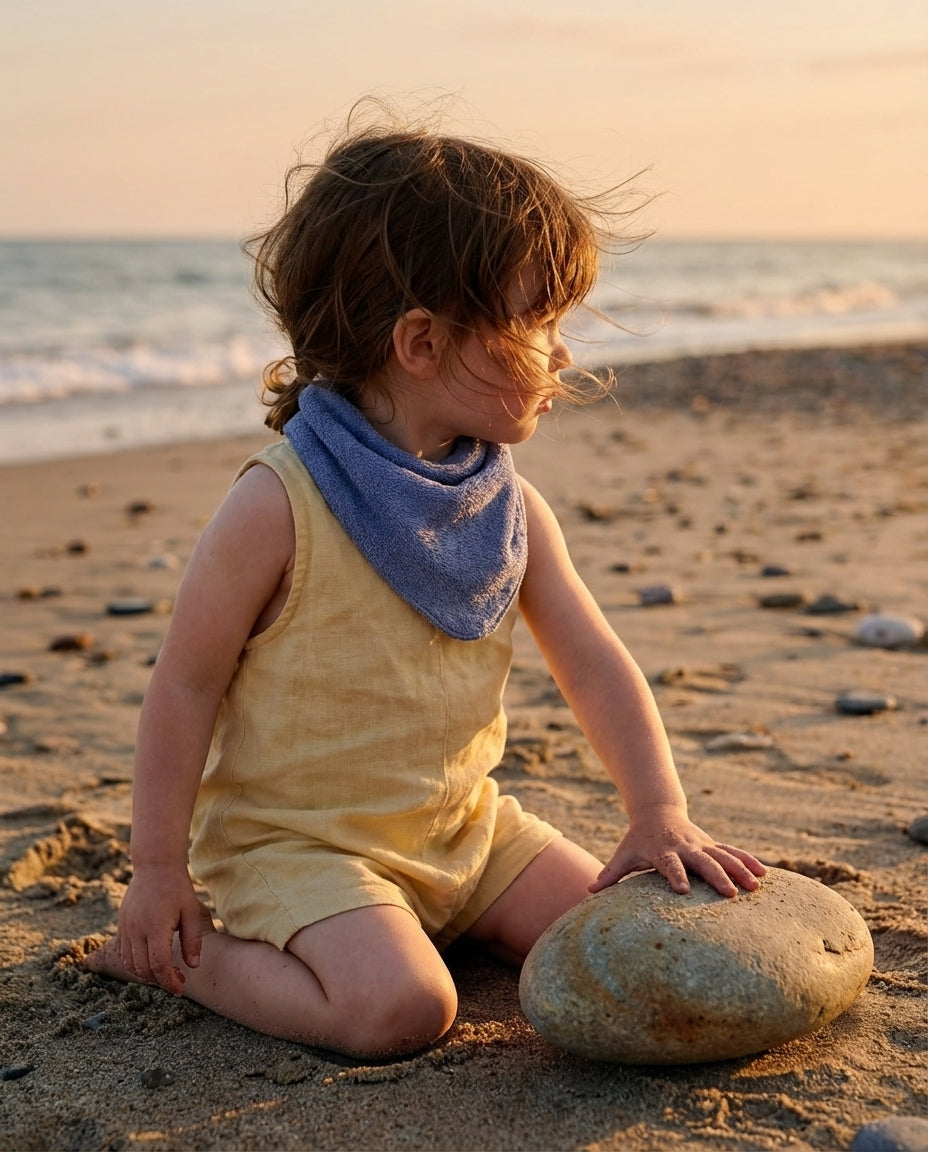 Cotton terry cloth bandana bib (available in 3 colors)
