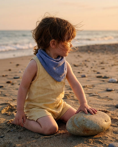 Cotton terry cloth bandana bib (available in 3 colors)