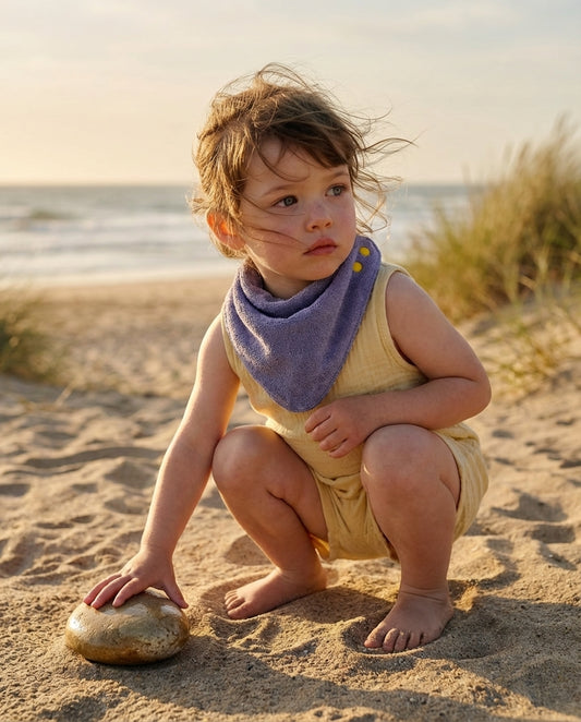 Cotton terry cloth bandana bib (available in 3 colors)
