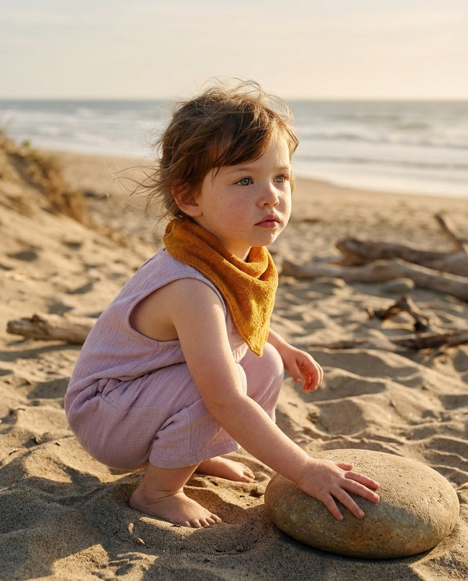 Cotton terry cloth bandana bib (available in 3 colors)