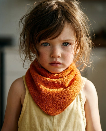 Cotton terry cloth bandana bib (available in 3 colors)