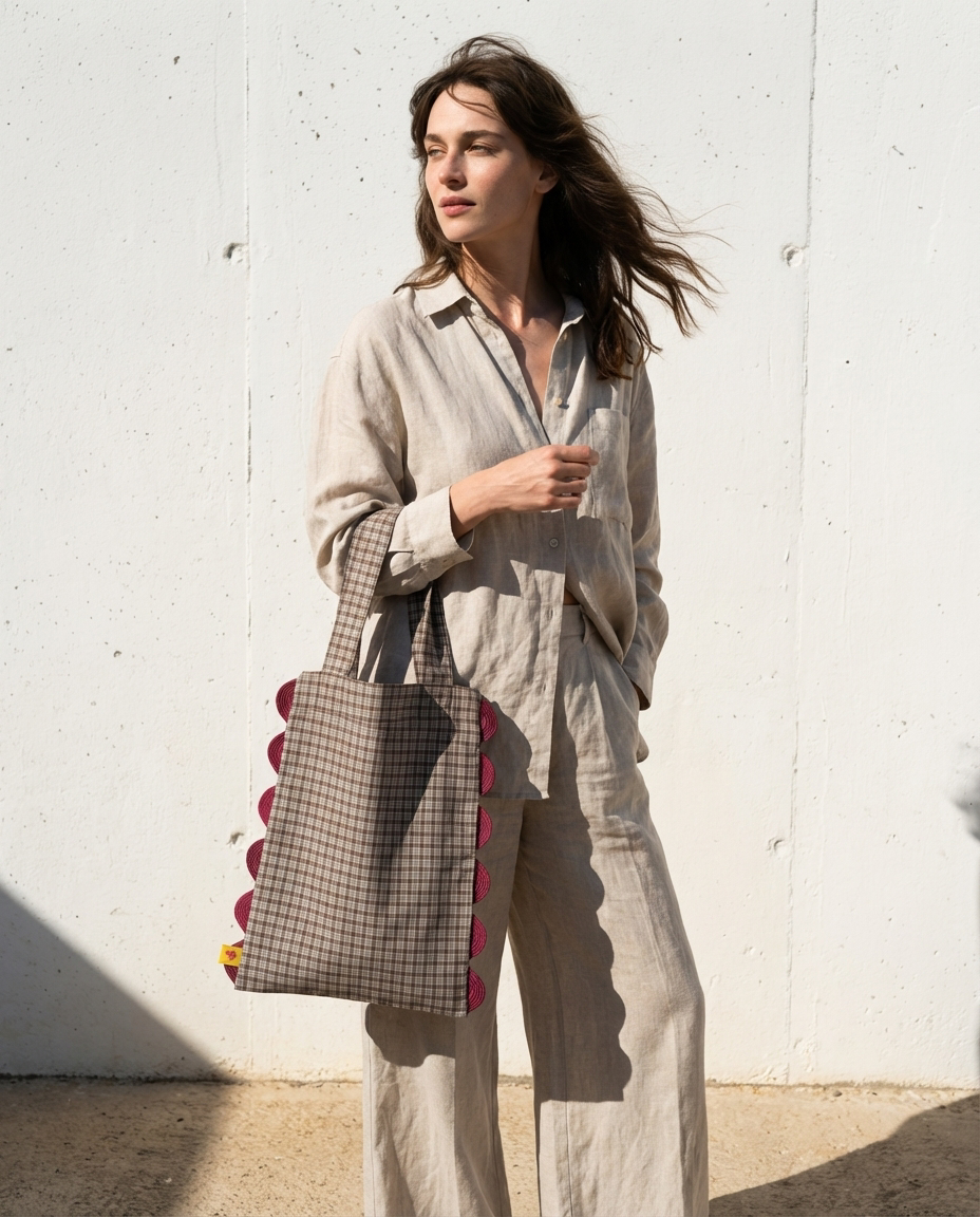 Tote Portobello cuadros caqui