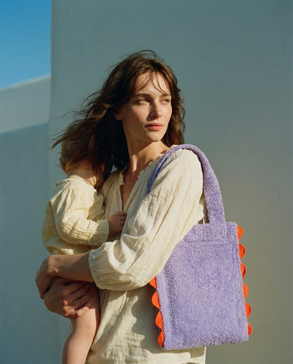 Bolso TEDDY lila · Versión mamá
