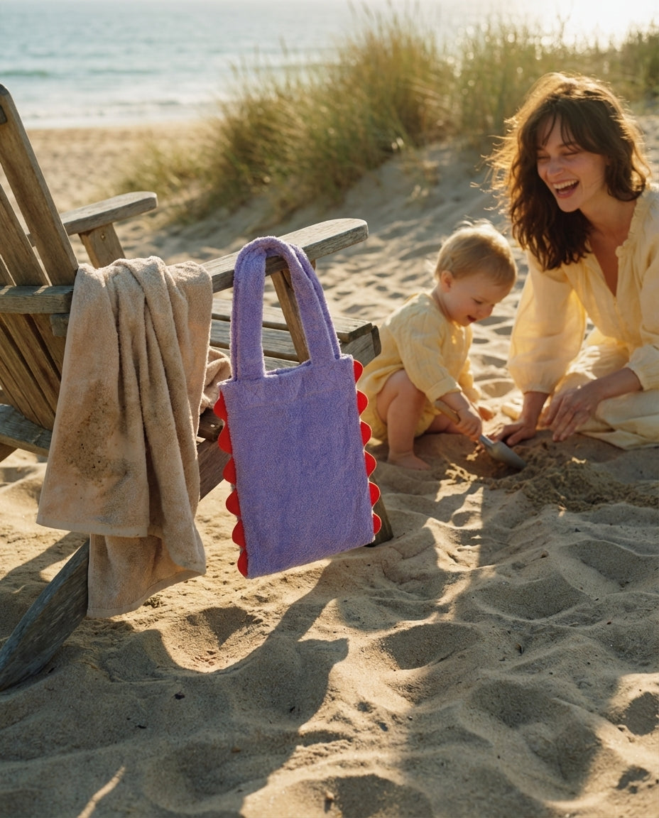 Bolso TEDDY lila · Versión mamá