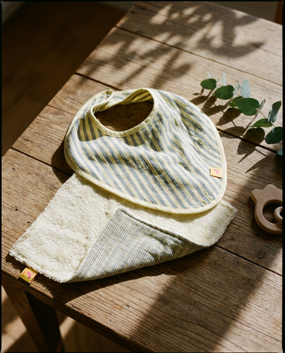 Bandana y toalla reversible rayas moon