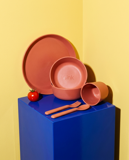 Vajilla de bambú (disponible en 5 colores)