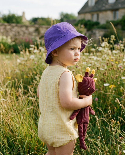 macadamia kids gorro bebe lila espaldas