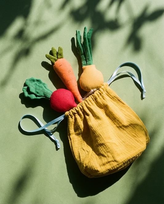 Juguete de lino "Vegetales mini set" (3 unidades)