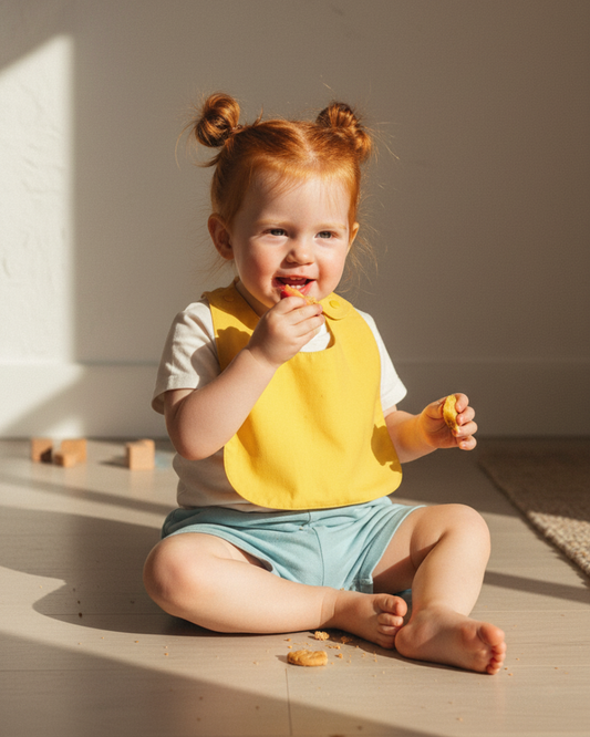 Babero reversible amarillo