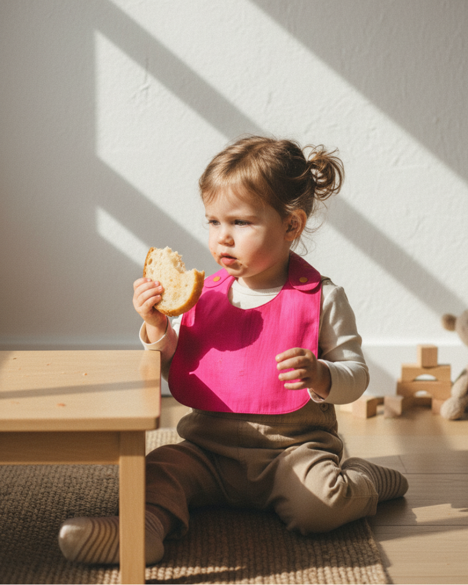 Babero reversible fucsia