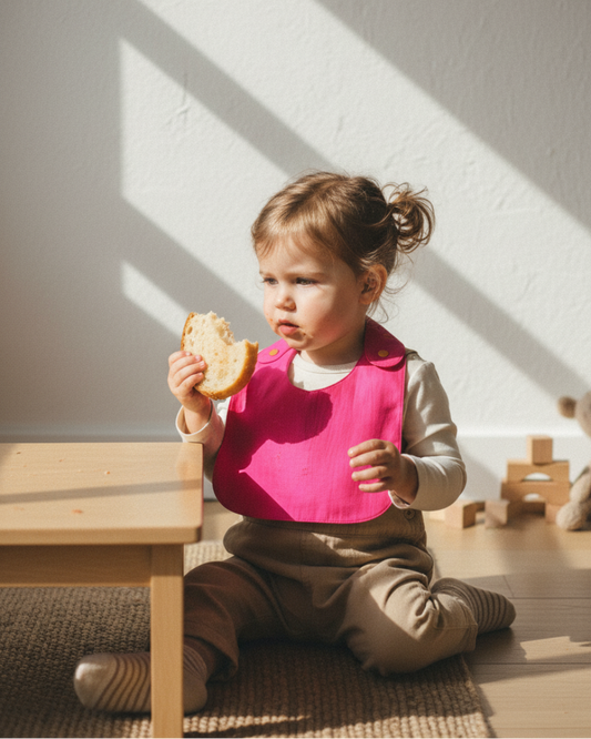 Babero reversible fucsia